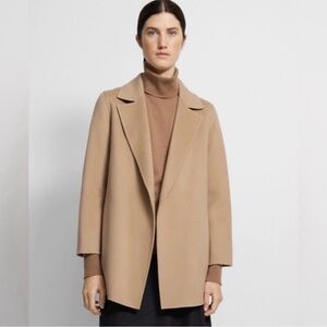 Theory Clairene Camel Jacket in Double-Face Wool-Cashmere size Small